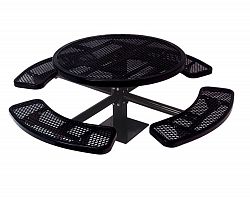 46-inch Commercial Round Surface-Mount Table in Black