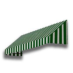 Ottawa 3 ft. Window / Entry Awning (24-inch Projection) in Forest / White Stripe