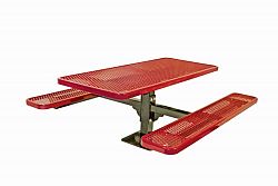 6 ft. Commercial Rectangular Surface-Mount Table in Red