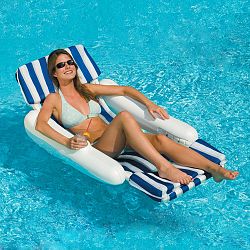 SunChaser Padded Floating Pool Lounger