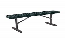 6 ft. Commercial Portable Bench in Black