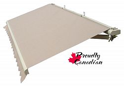 12 ft. Manual Retractable Patio Awning (10 ft. Projection) in Solid Beige