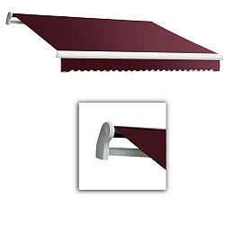 Maui 20 ft. Motorized Retractable Awning (10 ft. Projection) (Right Side Motor) in Burgundy