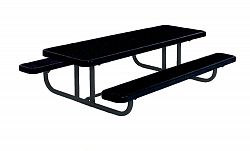 8 ft. Commercial Preschool Rectangular Portable Table in Black