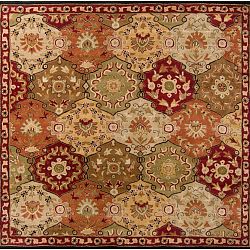 Abbaretz Red Wool Square - 9 Ft. 9 In. Area Rug