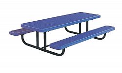 8 ft. Commercial Preschool Rectangular Portable Table in Blue