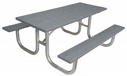 6 ft. Commercial Recycled Plastic Table in Gray
