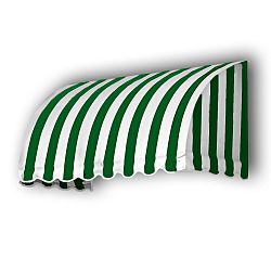 Terrebonne 5 ft. Window / Entry Awning (36-inch Projection) in Forest / White Stripe