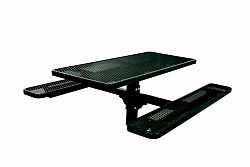 6 ft. Commercial Rectangular In-Ground Table in Black