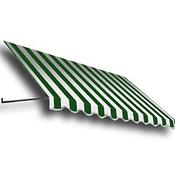 Winnipeg 6 ft. Window / Entry Awning (24-inch Projection) in Forest / White Stripe