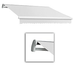 Maui 12 ft. Motorized Retractable Awning (10 ft. Projection) (Right Side Motor) in Off-White