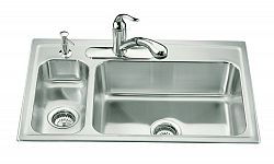 Toccata(Tm) High/Low Self-Rimming Kitchen Sink