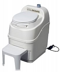 Spacesaver Electric Composting Toilet in White