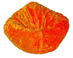 Tangerine Chenille Bean Bag - 96 Inch