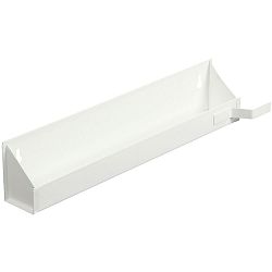 White Steel Sink Front Tray With Stops- 14.625 Inches Wide