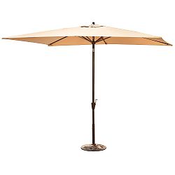 Adriatic 6.5-ft x 10-ft Rectangular Market Umbrella in Beige Sunbrella Acrylic