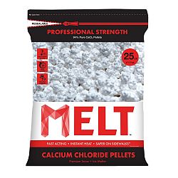 25-LB Professional Strength Calcium Chloride Pellets Ice Melter - Resealable Bag