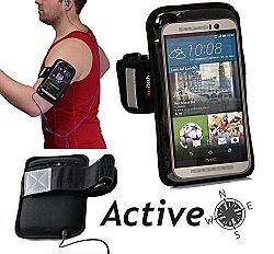 Navitech Black Running / Jogging / Cycling Water Resistant Sports Armband For The Huawei Mate S