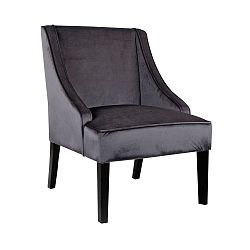 Antonio Accent Chair Dark Grey Velvet