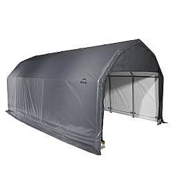 12 ft. x 24 ft. x 9 ft. Barn Shelter with Grey Cover
