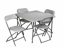 5 Piece Resin Folding Set, 1 Table & 4 Chairs