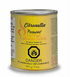 Gel Fuel Canister With Citronella