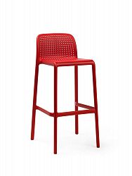 LIDO Outdoor Resin Barstool in Red (4-Pack)