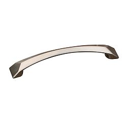 Contemporary Metal Pull - Brushed Nickel - 128 mm C. To C.