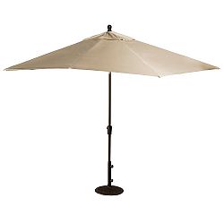 Caspian 8-ft x 10-ft Rectangular Market Umbrella in Beige Sunbrella Acrylic