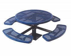 46-inch Commercial Round Surface-Mount Table in Blue