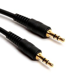 50' 3.5mm 1/8" Gold Male Mini Plug Stereo Audio Patch Cable