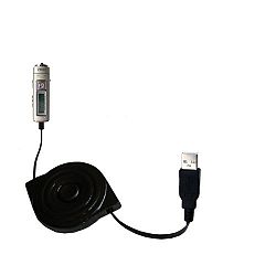 compact and retractable USB Power Port Ready charge cable designed for the Samsung Yepp YP-55V and uses TipExchange