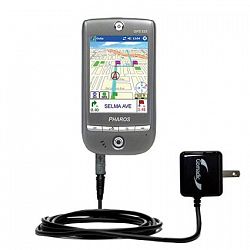 Rapid Wall Home AC Charger for the Pharos GPS 525 - uses Gomadic TipExchange Technology