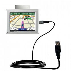 USB Data Hot Sync Straight Cable for the Garmin Nuvi 600 610 with Charge Function - Two functions in one unique Gomadic TipExchange enabled cable