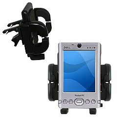 Innovative Vent Cradle Vehicle Mount for the Dell Axim x3 x3i - Adjustable Vent Clip Holder for Most Car / Auto Vent Systems