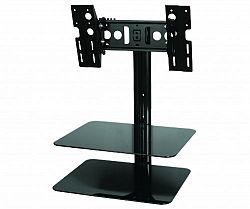 AVF ESL422B-T Tilt and Turn TV Mount with 2 AV Shelves, Cable Management System for 25 to 40-Inch TV, Black