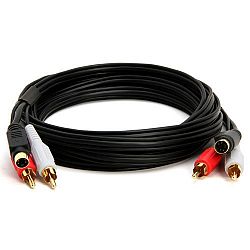 12ft S-Video Mini-DIN/Dual-RCA (stereo) composite Audio/Video Cable (12 ft)