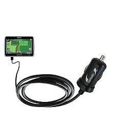 Gomadic Intelligent Compact Car / Auto DC Charger for the Magellan Roadmate 1470 - 2A / 10W power at half the size. Uses Gomadic TipExchange Technology