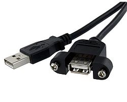 StarTech Com Panel Mount USB Cable A To A F M 1 Ft USBPNLAFAM1 H3C0E2AWO-0508