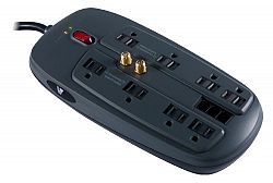 V7 8 Outlet Home And Office Surge Protector With Phone And Coax Protection HEC0FYZSJ-1615