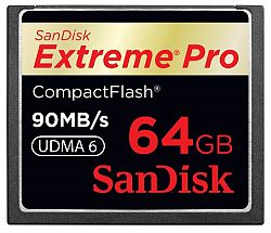 SanDisk Extreme Pro 64GB CompactFlash Memory Card Speed Up To 90MB/s- SDCFXP-064G-X46