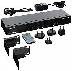 Monoprice 104067 8 x 1 Enhanced Powered HDMI Switcher with Remote