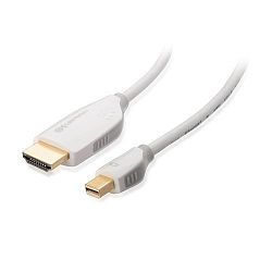 Cable Matters Mini DisplayPort | Thunderbolt to HDMI M/M Cable in White 6 ft