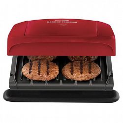 George Foreman 4 Serving Grill With Removable Plates Red