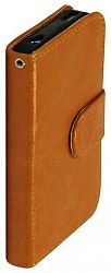 Exian Case For Iphone 4/4S Leather Wallet, Beige