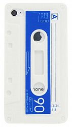 Exian Case For Iphone 4/4S - White Cassette Tape Shape White
