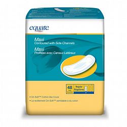 Equate Contoured With Side Channels Regular Maxi Pads