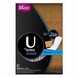 U By Kotex Curves Liners, Regular, Unscented