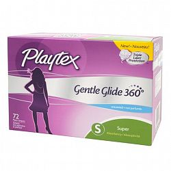Playtex Gentle Glide Super Unscented Tampons - 72 Count