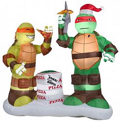 Airblown Self-Inflatable Raphael And Michelangelo With Pizza Scene Multi